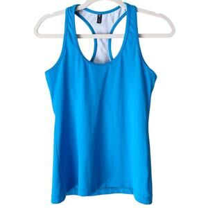 Onzie | Racerback Tank Top Shelf Bra Fitness Activewear Gym Athletic Blue M/L